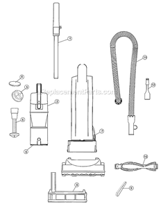 Page A Diagram and Parts List for UD20020  Dirt Devil Upright Vacuum